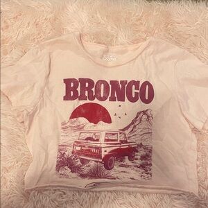 Ford Cropped Light Pink Bronco Tee
